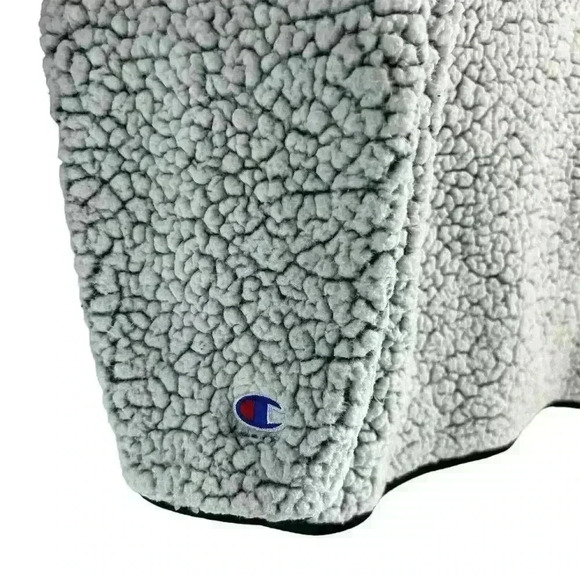 Champion Gray Sherpa Fleece Zip Jacket Size L Terrapins University of Maryland - Picture 4 of 10